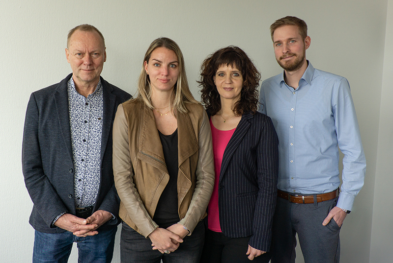 Team Kompetenzzentrum Kinderschutz von links nach rechts: 
Kai Frisch, Katharina Trauden, Tanja van Essen, Mathias Dier